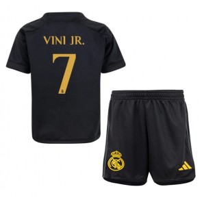 Real Madrid Vinicius Junior #7 Replica Third Stadium Kit for Kids 2023-24 Short Sleeve (+ pants)